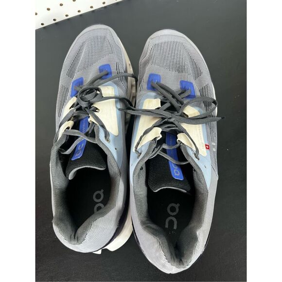 On Running Cloudstratus Grey Navy Blue Running Shoes size 14 main image 9